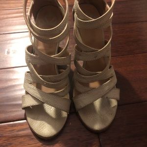 Fergalicious “Gussie” Beige High Heel